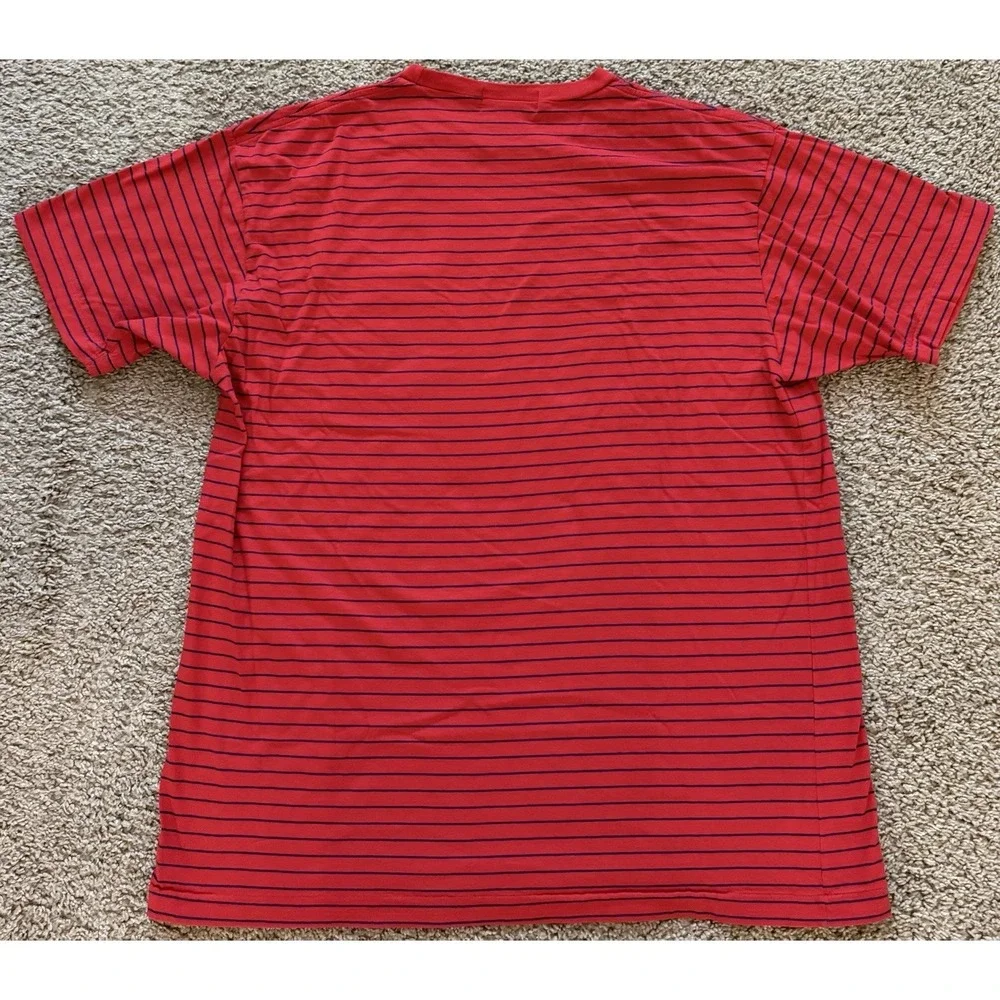 VTG Polo Ralph Lauren Men's Striped T Shirt Red Blue Stripes Size Large